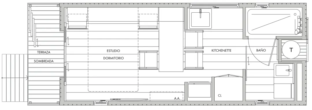 Tiny estudio plano planta